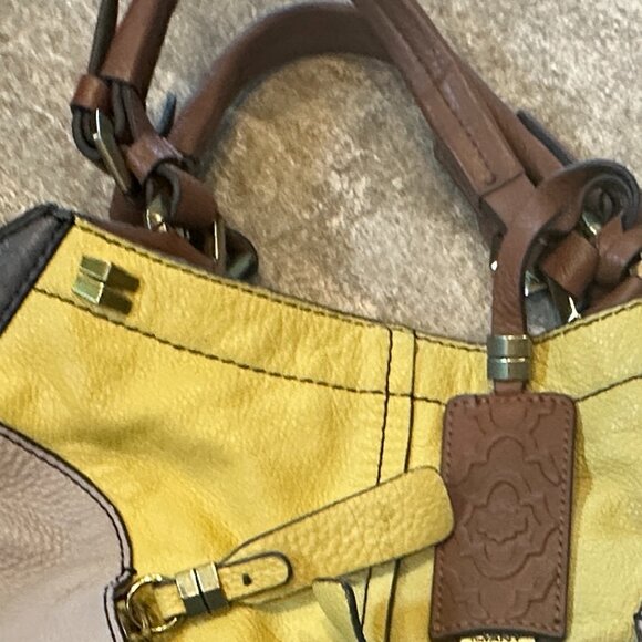 OrYany Handbag Victoria Dove Colorblock Pebble Grain Leather Bag Crossbody Hobo - Picture 13 of 16